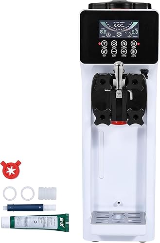 Miniatura 9 de VEVOR Máquina de helado comercial, rendimiento de 10.6 QTH, 1000 W de sabor único para encimera de helado suave, con tolva de 4 L cilindro de 1.6 L,