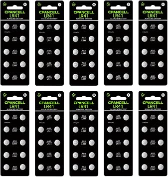 100 Pack LR41 Batteries, AG3 L736 392 384 192 SR41SW 3 V384 V392 D384 D392 280-13 Premium Alkaline Battery 1.5V Button Coin Cell Batteries