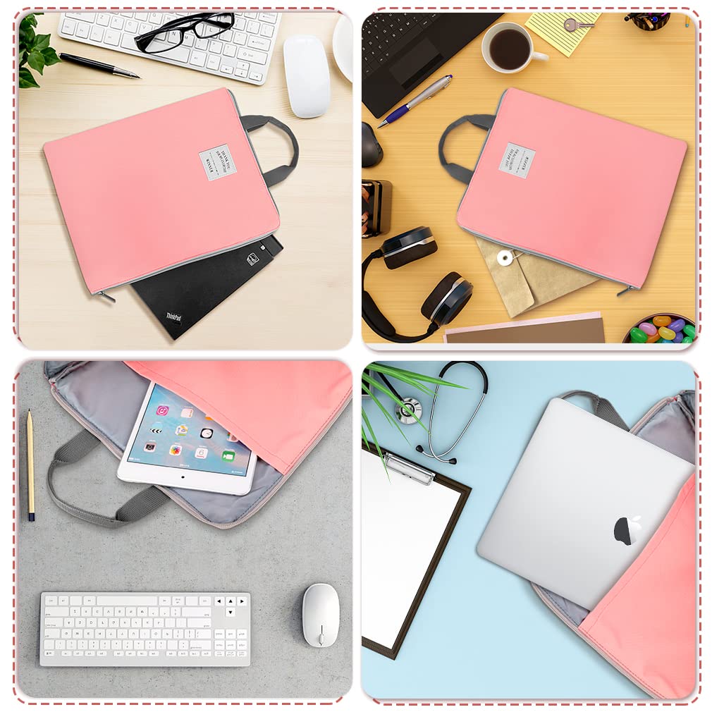 iSuperb® Organiseur de documents A4 avec support pour iPad, sac étanche et spacieux pour homme et femme (rose)