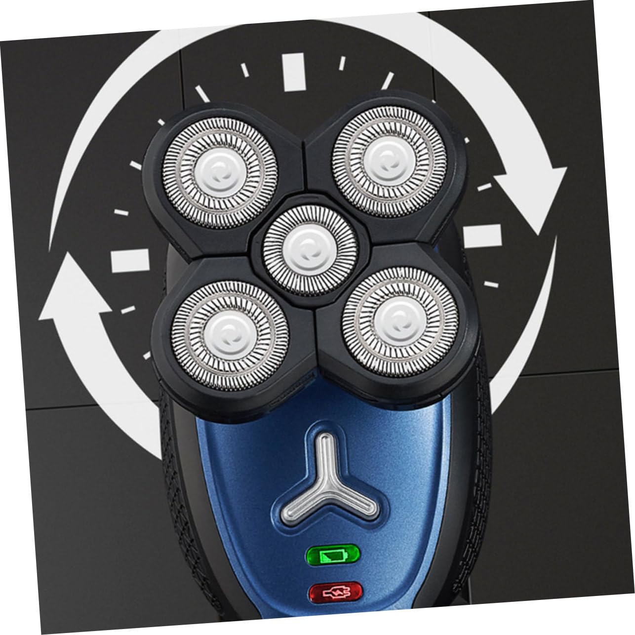 1 Set Rasoio Elettrico Ricaricabile Testine con Indicatore e Design per Lavaggio Diretto per Precisa
