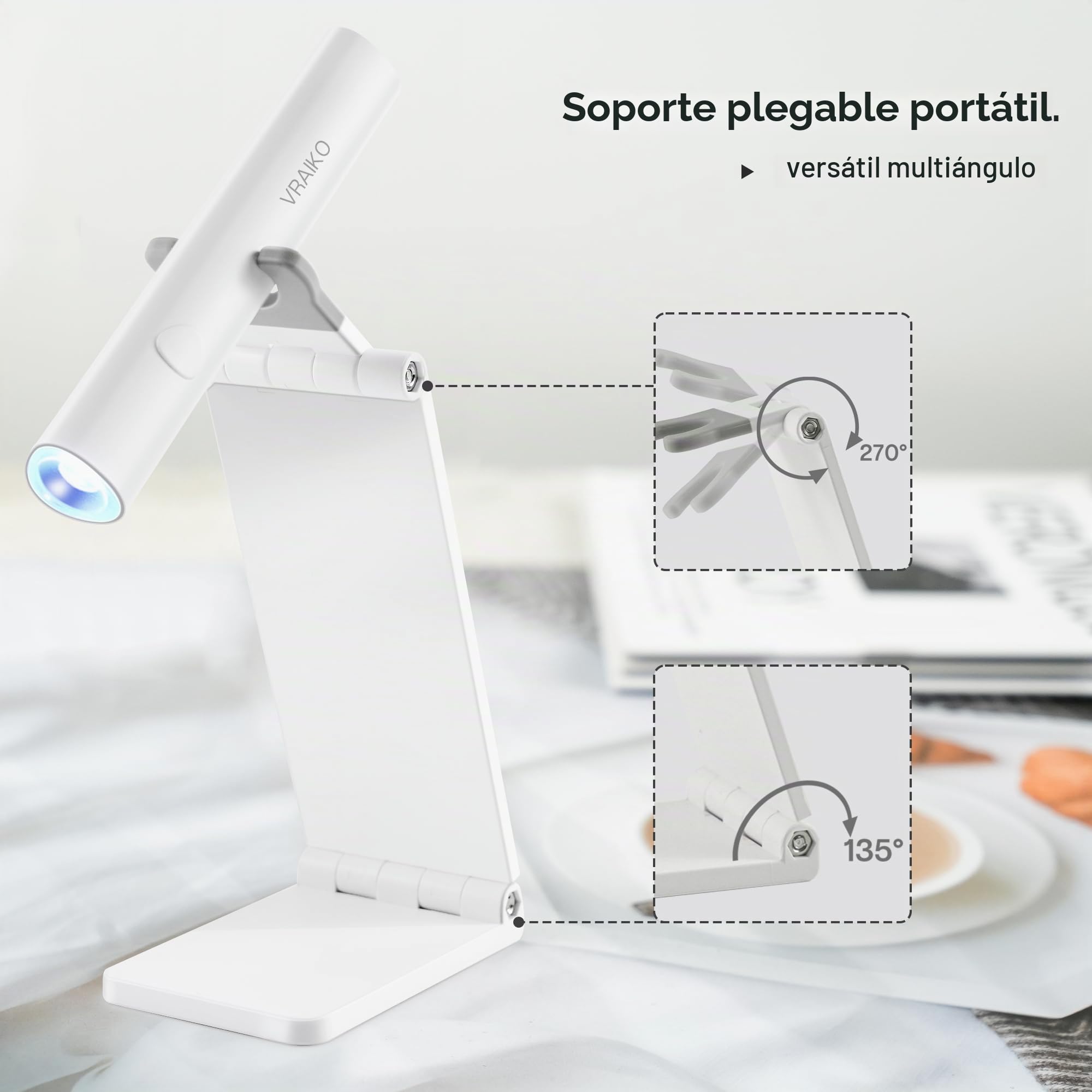 VRAIKO Minicure Luz UV de mano para uñas de gel, lámpara portátil recargable LED secado rápido