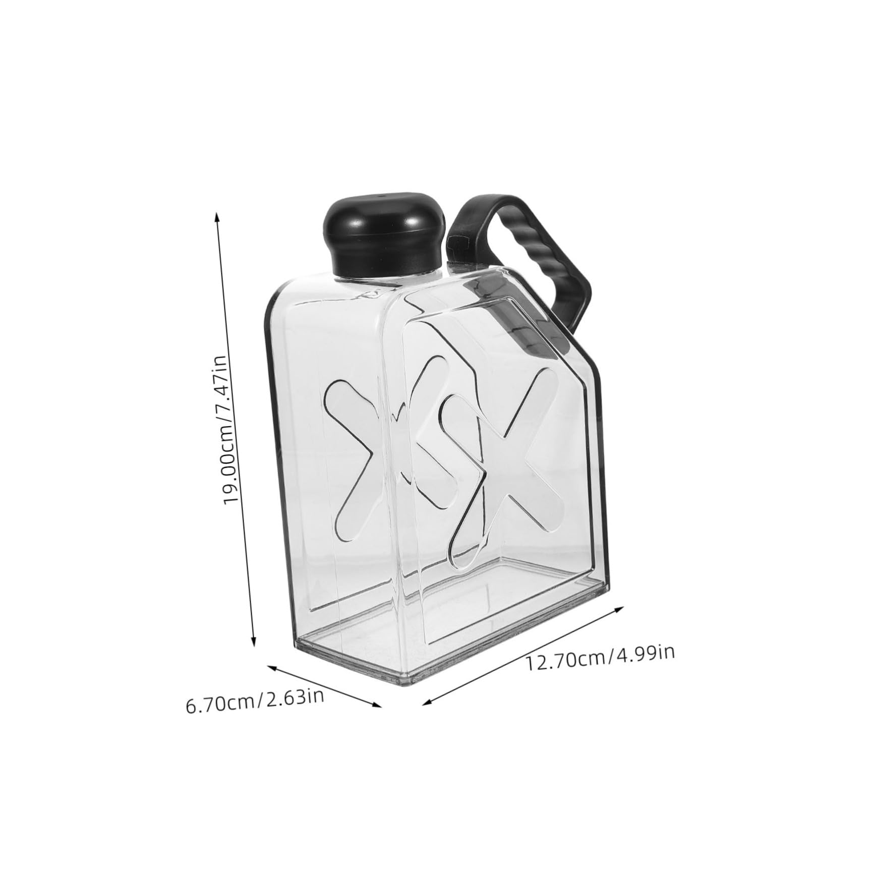Hemobllo Borraccia sportiva portatile sport acquatici infrangibile bottiglia d'acqua Piatto bollitore per acqua piatta bollitore all'aperto plastica Black Riutilizzabile