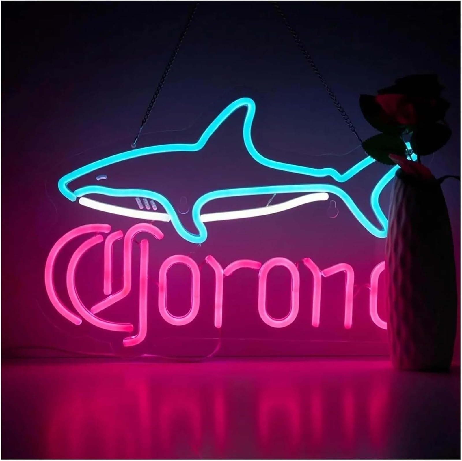 Wexxaii neon Light Sign for neon lamp loanword Blue Whale Led for Light Dimmable Sign