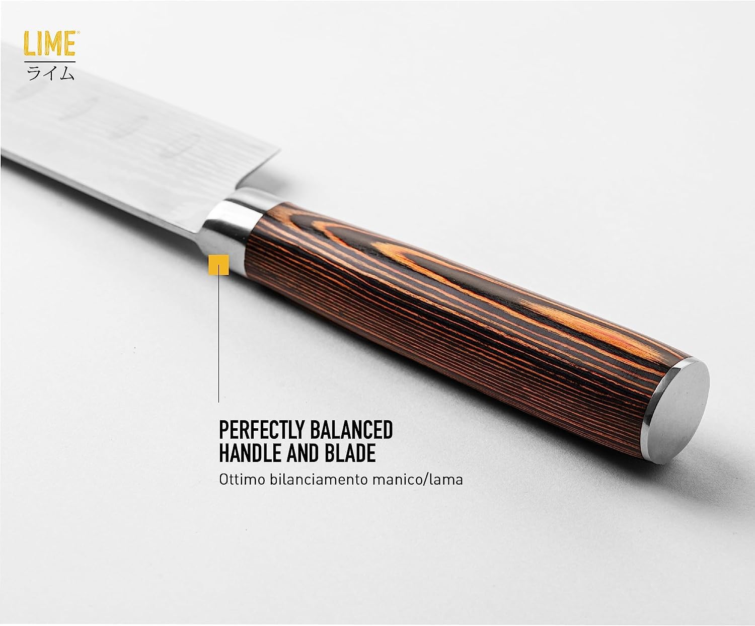 Santoku Lime Knife Giapponese Lama 17,7 cm Coltello Cucina Professionale