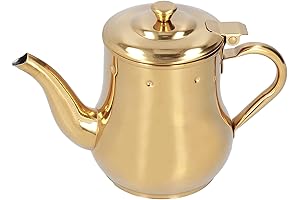 Stainless Steel Tea Kettle with a Luxurious Gold Finish