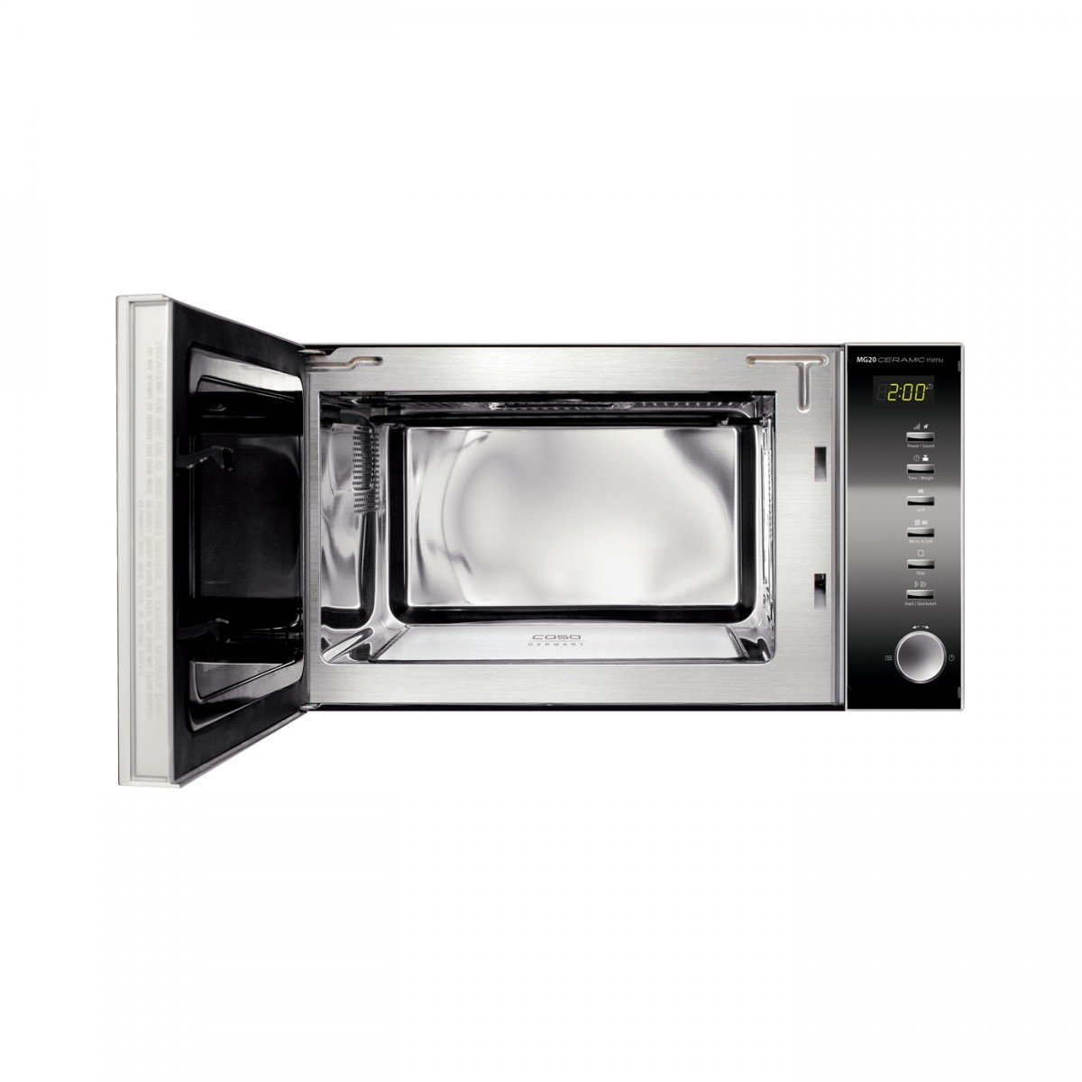 CASO MG20 Ceramic menu 2-in-1 Mikrowelle mit Grill 800 W 1000 W 20 L Edelstahl