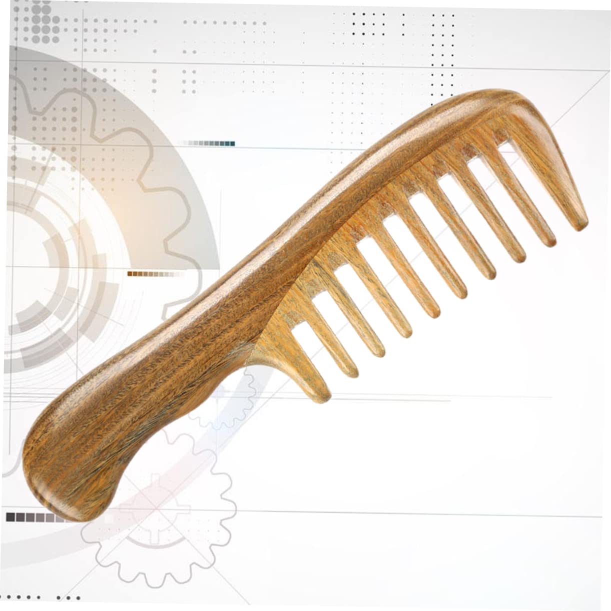 Beavorty Sandelholzkamm Mit Breiten Dichten Zinken Massagekamm Aus Sandelholz Natürlicher Haarkamm Für Entwirren Und Massieren Handlicher Holzkamm Für Haarpflege
