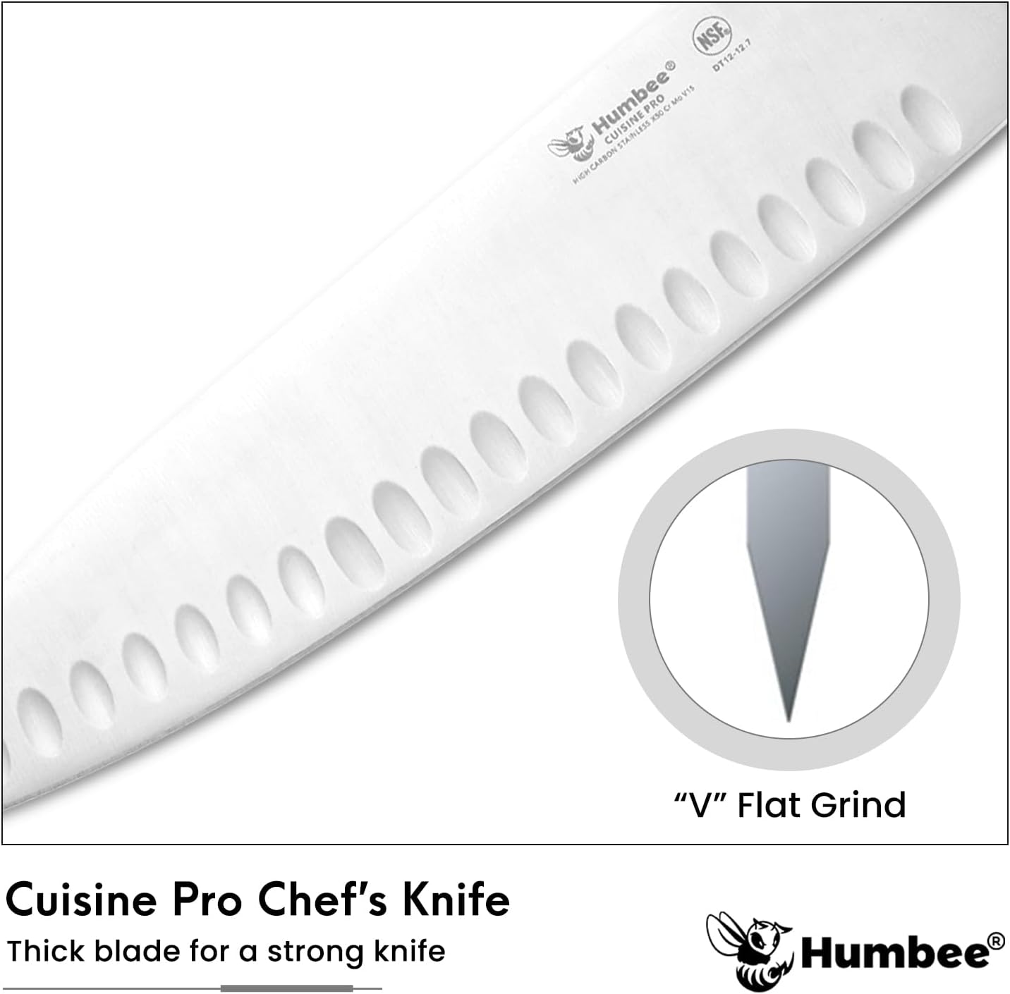 NSF Certified 12-Inch Chef Knife – High Carbon Stainless Steel Kitchen Knife with Color-Coded Ergonomic BPA-Free Handle – Durable Full Flat Grind Blade, DT-12 Series, Orange 12" Orange / Black