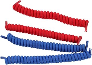 6piezas Cordones Elásticos De Para Zapatillas Cordones Curly Coiled y Azul Ajustables y Para Adultos