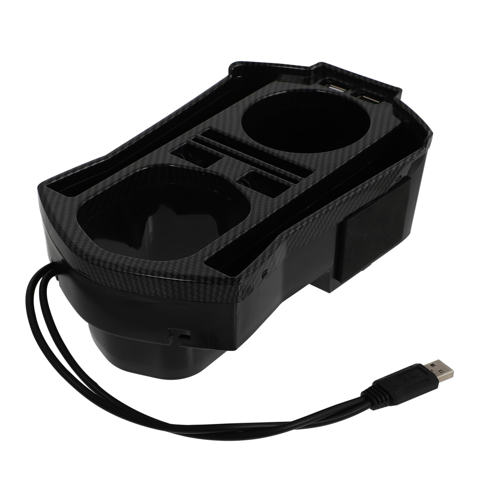 2pezzi Organizer Per Console Centrale Auto Con Porta Usb Scatola Portaoggetti Per Bicchieri Contenitore Per Auto Design Compatto e Facile Da Installare Per Viaggi e Uso Quotidiano