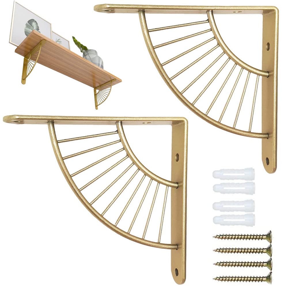 Équerre Étagère Murale Dorée 20cm pour Organiser et Décorer la Cuisine et la Chambre