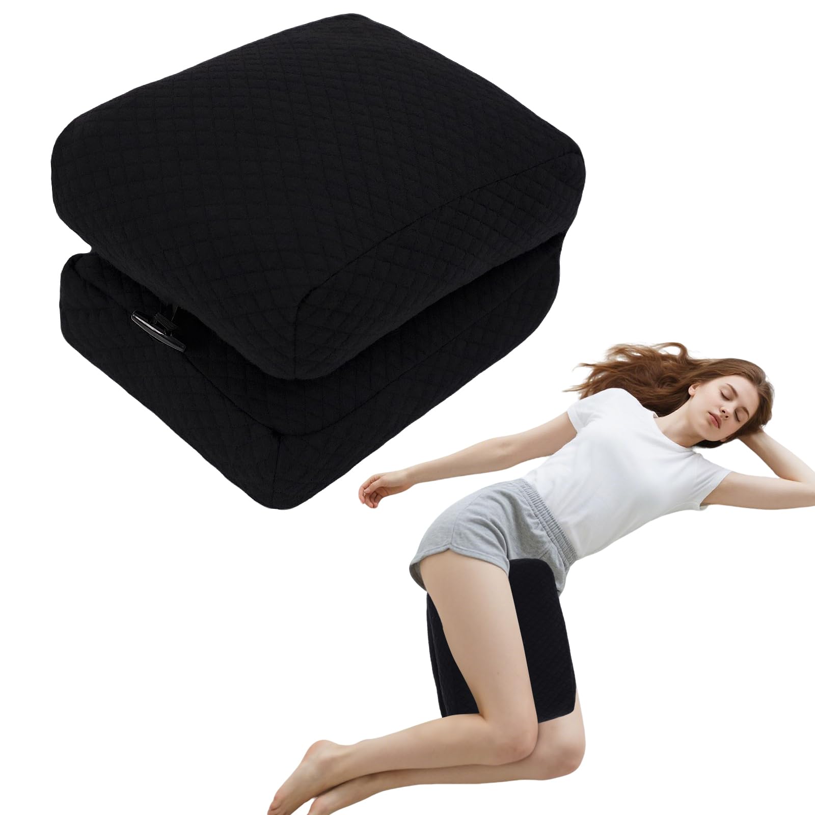 RoamReady Knee Pillow for Side Sleepers, Leg Support Pillow for Hip Pain
