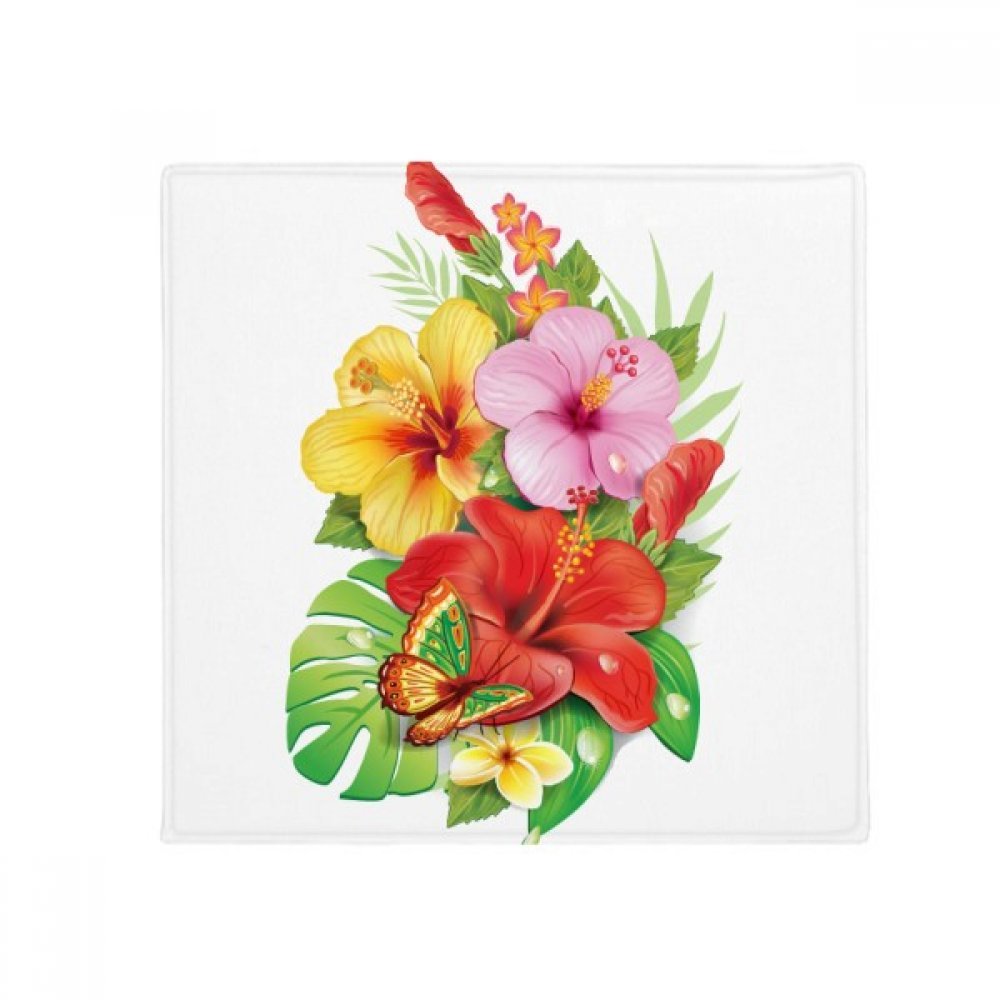 Tapis de sol yoga fille silhouette ronde 60x60cm multicolore anti-dérapant pour maison