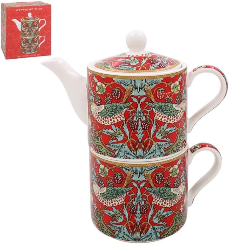 LP96151 Pot, Ceramic, Strawberry Thief Tea for One
