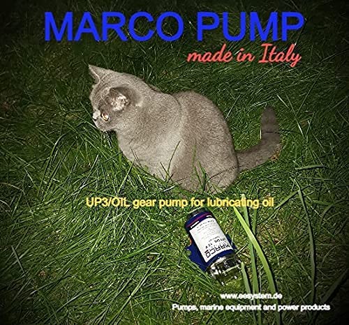 MARCO UP3/OIL selbstansaugende Ölpumpe mit Bronzezahnrädern 5,5 L/min 2 Bar 12V Transferpumpe Bootspumpe Dieselpumpe Schiffspumpe Heizölpumpe Förderpumpe Yachtpumpe, Blau, 138x108x89 mm; 1.4 kg
