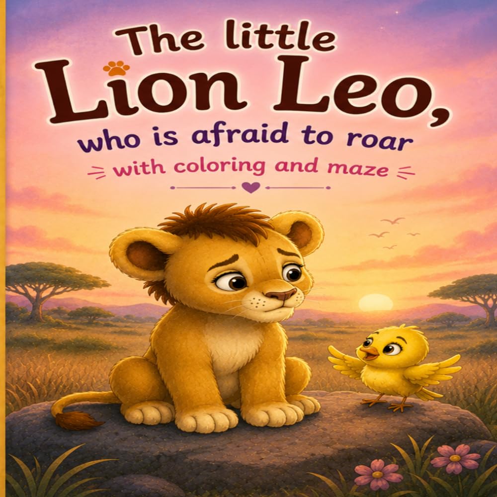 The Little Lion Leo, who is afraid to roar: A story book of courage patience and confidence suitable for kids 4-8 years old