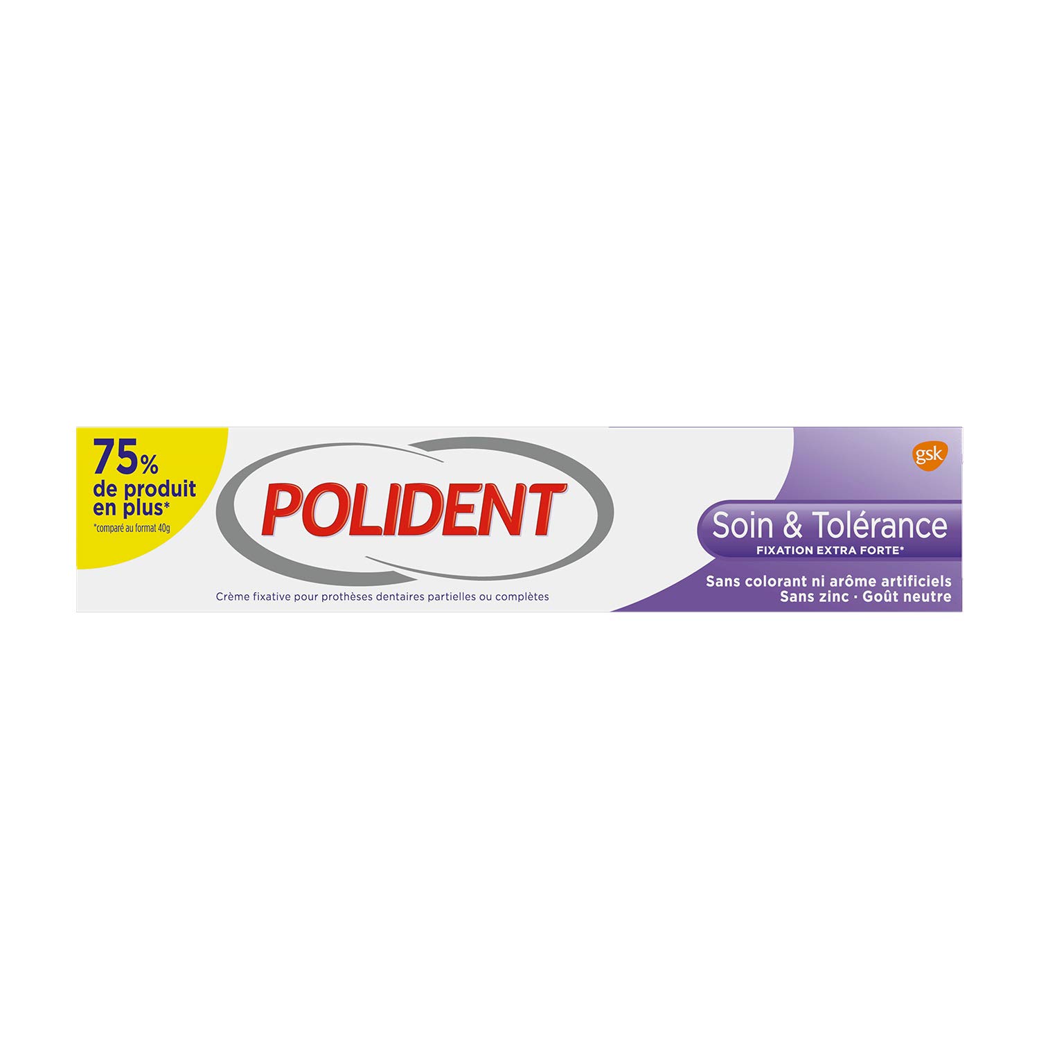 Polident Crema Fissativa per Protesi Parziali/Completa Cura & Tolleranza 70 g