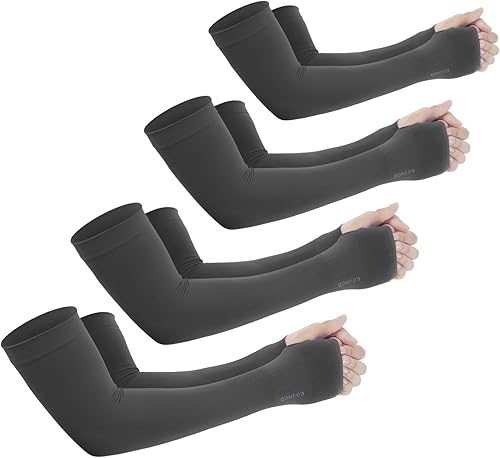 Mangas de enfriamiento con protección solar para los brazos con orificios para el pulgar, jardinería, deportes al aire libre, entrenamiento,