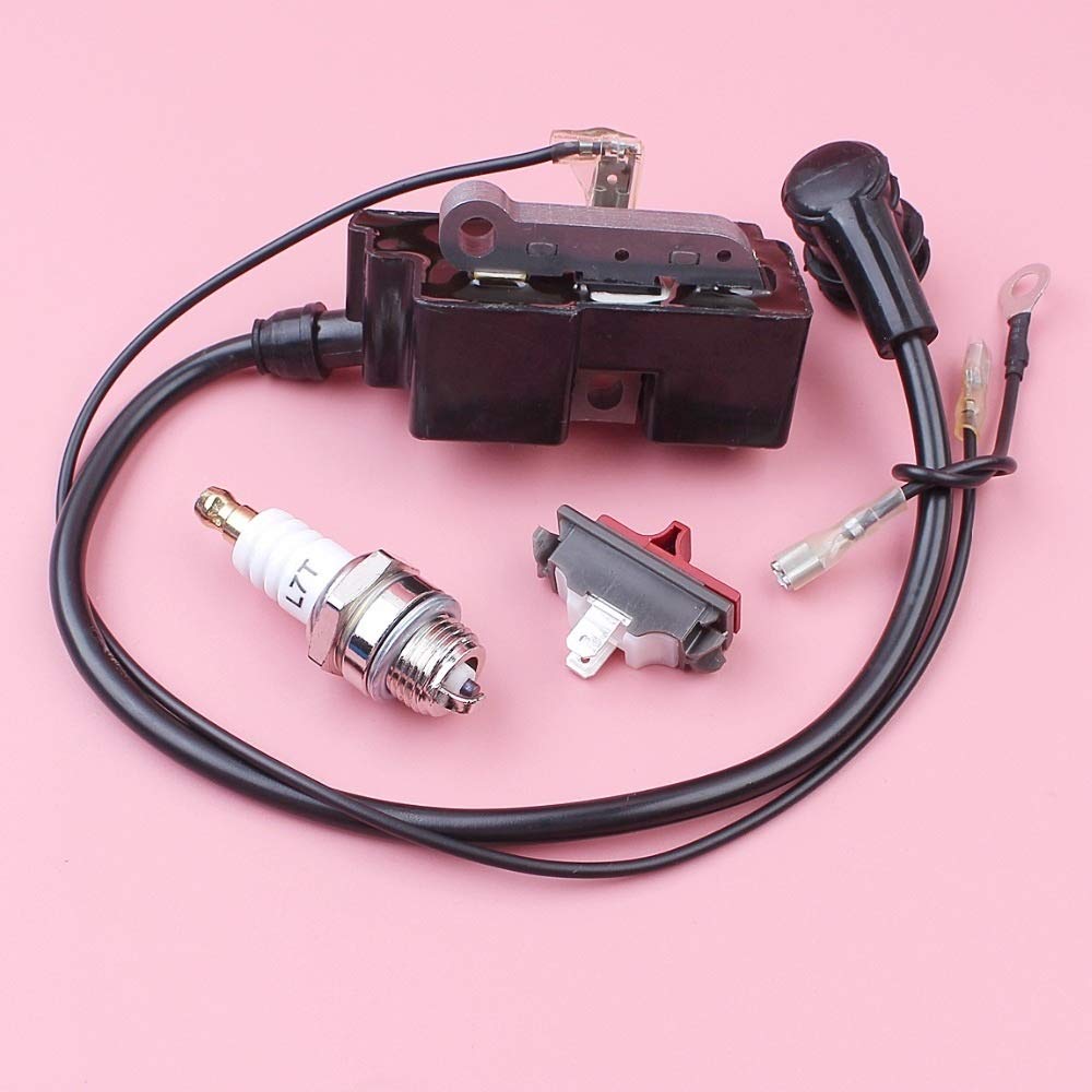 HAOHAO Magneto Module d'allumage Bobine for Husqvarna 365 371 372 362 385 390 w Bougie on-Off Interrupteur d'arrêt Chainsaw Pièce de Rechange 537162204
