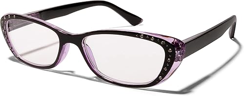 ShadyVEU Vintage Retro Fashon Rhinestone Lupas Lectura UV400 Color Mujeres Gafas 1.25 a 3.00