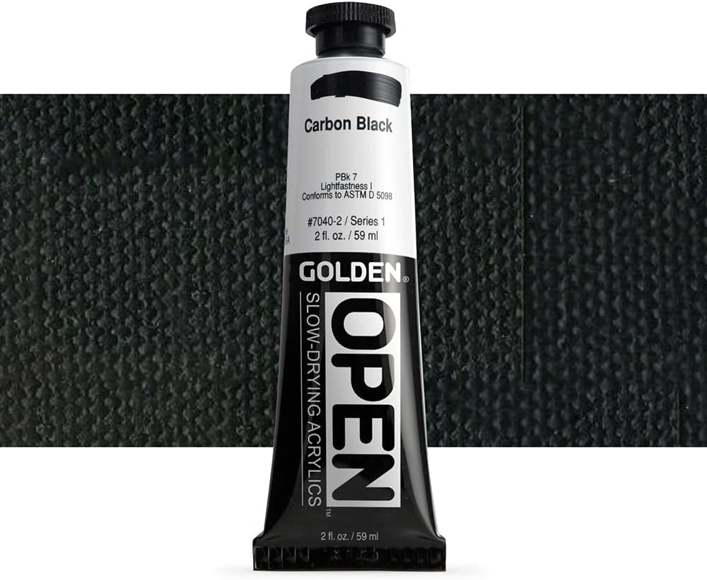 Golden Artist ColorsOPEN ACR CARBON BLACK 2oz