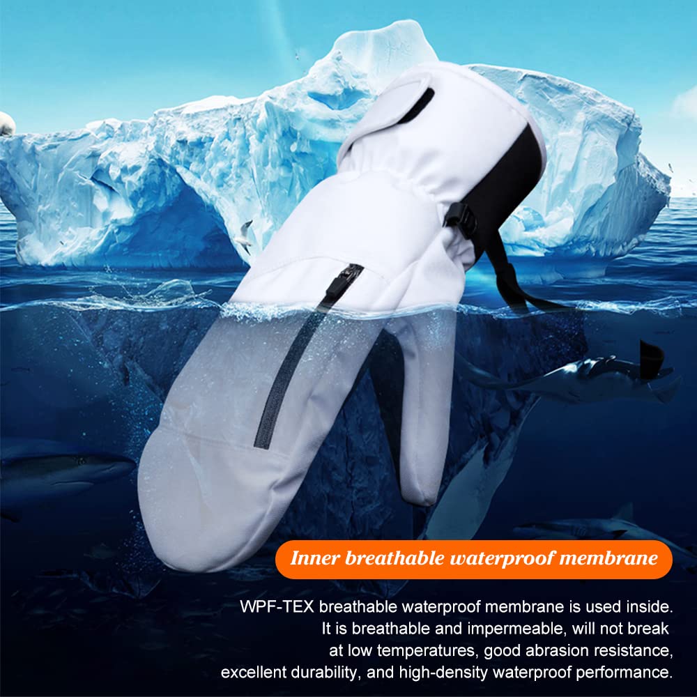 Gants De Ski Hiver Pour Homme Et Femme - Mitaines Épaisses Chaudes, Imperméables Et Respirantes - Pour Sports D'hiver, Running, Snowboard Et Moto