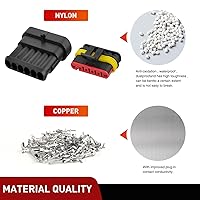 Vista 35 de Nilight - 200 conectores eléctricos de 2 pines, enchufe macho y hembra, terminales impermeables de 2 vías para automóvil, camión, motocicleta