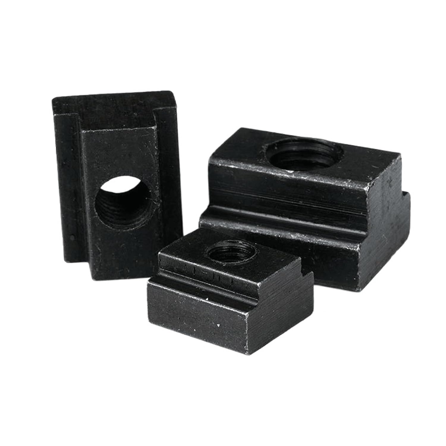 T Slot Nuts 5Pcs M5 M6 M8 M10 M12 M14 DIN508 Black Oxide Finish Grade 8.8 Carbon Steel T-Slot Nut Tapped Through Slot T-Nuts Furniture(Size:M10)(M10)