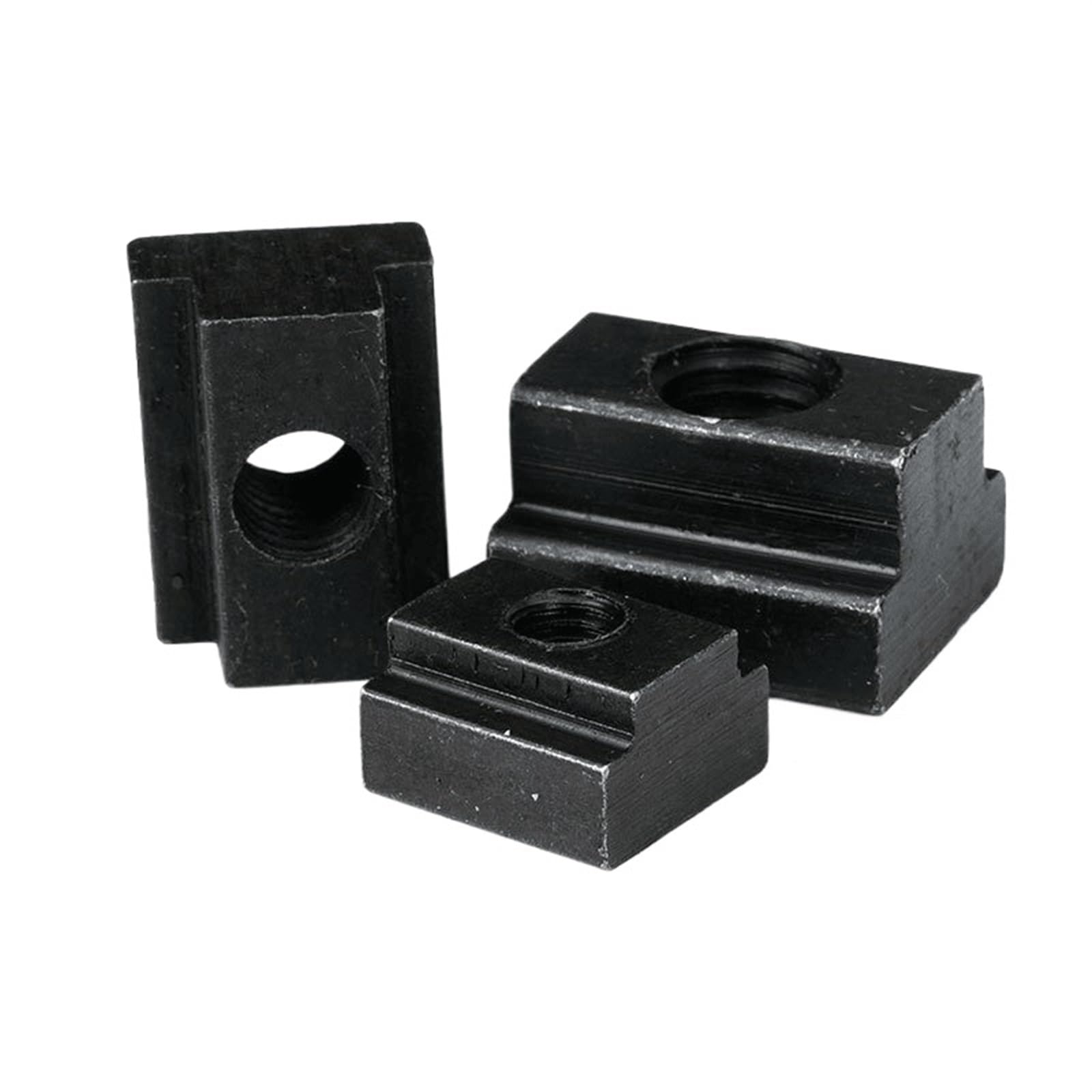 T-Nutensteine 5 Stück M5 M6 M8 M10 M12 M14 DIN508 Schwarzoxid-Finish Güteklasse 8,8 T-Nutmutter aus Kohlenstoffstahl mit Gewinde durch Schlitz-T-Muttern Möbel (Größe: M10)(M12)