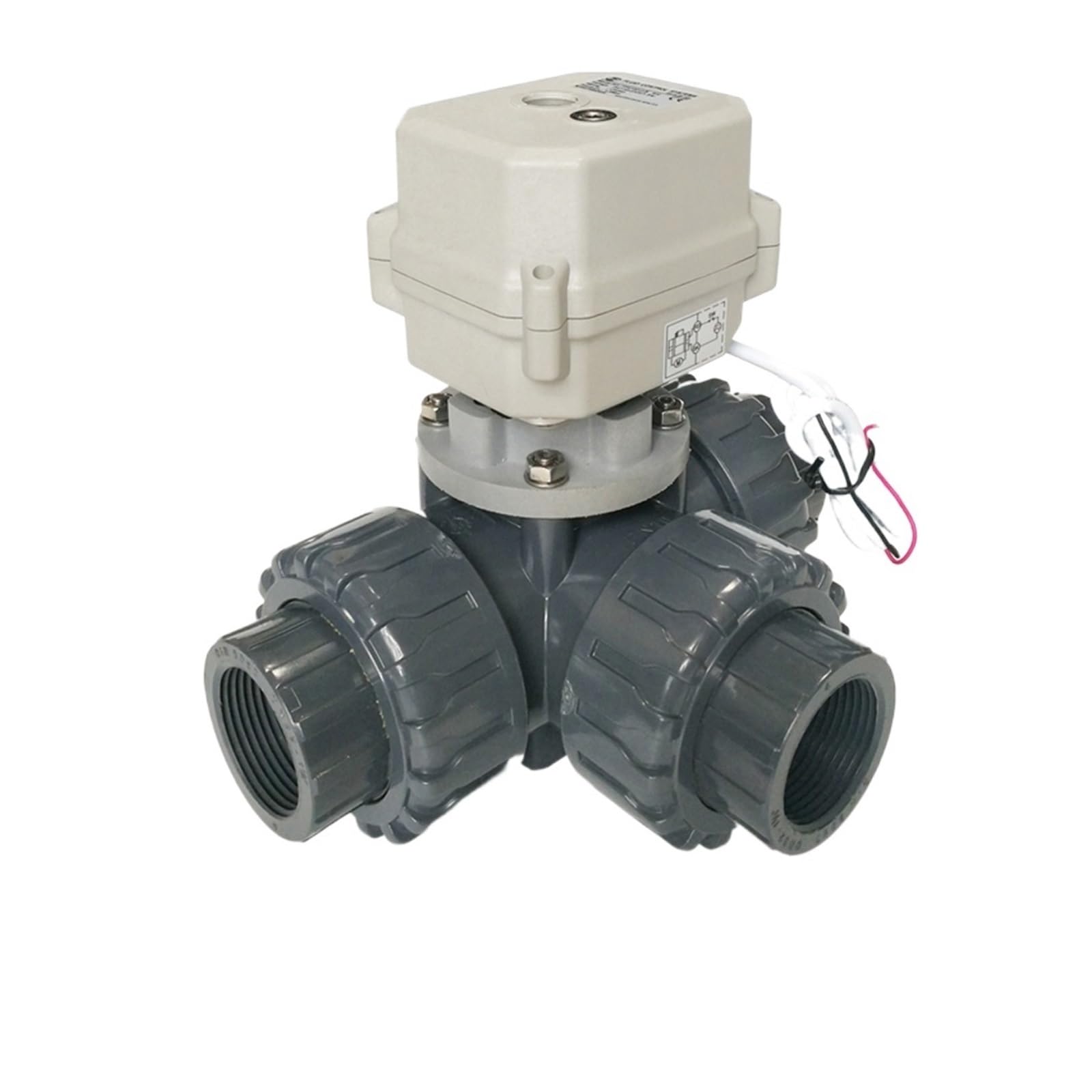 Válvula de bola eléctrica DN40 válvula de bola motorizada eléctrica de 3 vías válvula de agua accionada eléctrica de 11/2 "utilizada for piscina Piezas de válvulas de apertura y cierre de aire, g(L ty