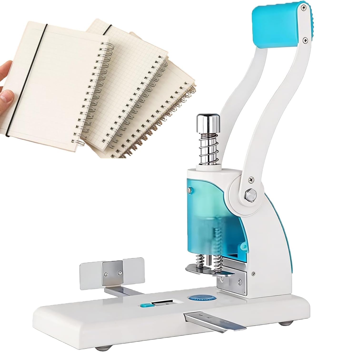 Perforatore A Foro Singolo For Carichi Pesanti, Capacità Di 300 Fogli, Profondità Carta Regolabile Da 8 A 32 Mm Con Righello Mobile, For Uso Ufficio, Casa, Scuola