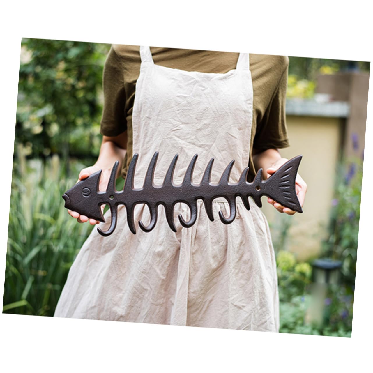 Alipis 1pezzi Gancio in Ferro Forma Di Lisca Di Pesce Portaoggetti Da Parete Creativo e Versatile Attaccapanni Decorativo Per Cappotti e Accessori Misura s