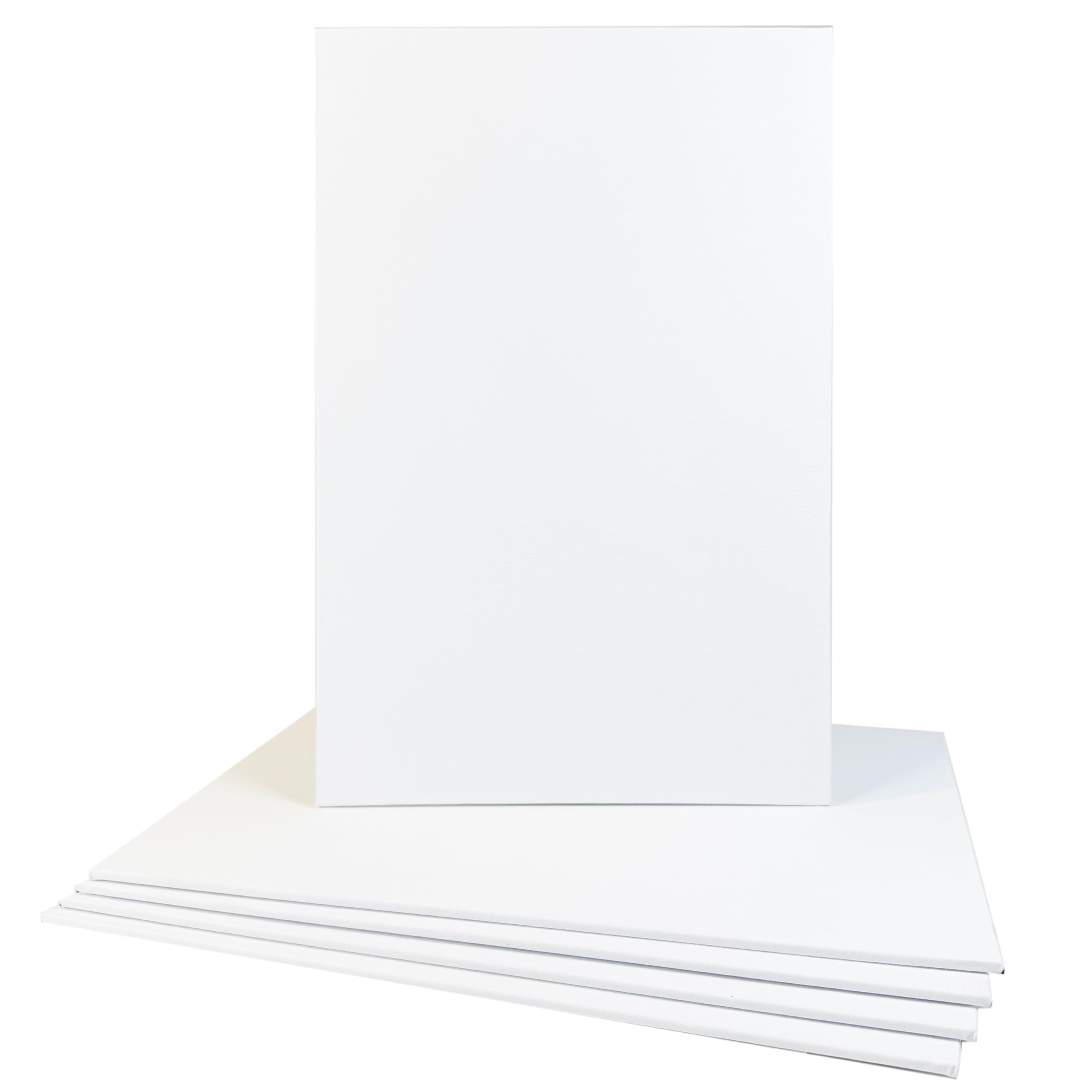 Colour Splash 20x30cm Watercolour Painting Panels, Pack of 5, Cold Pressed 100% Cotton Canvas Panels, Rectangular Artist Boards for Watercolour, Gouache, Ink & Light Acrylic Use