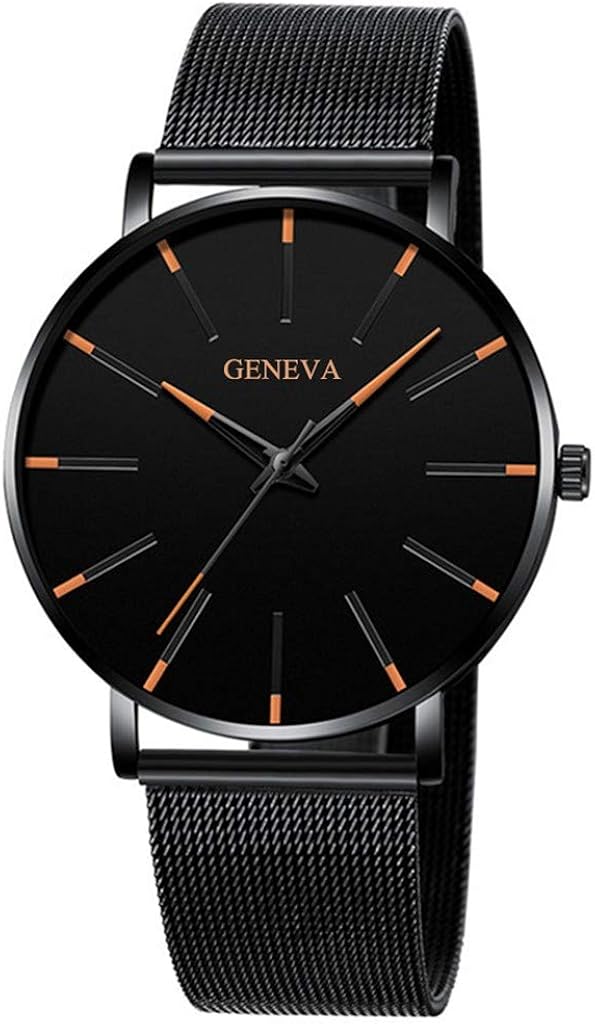 Relojes Hombre Elegante Vestir Barato,Relojes De Lujo Reloj De Cuarzo Reloj De Pulsera Casual De Acero Inoxidable