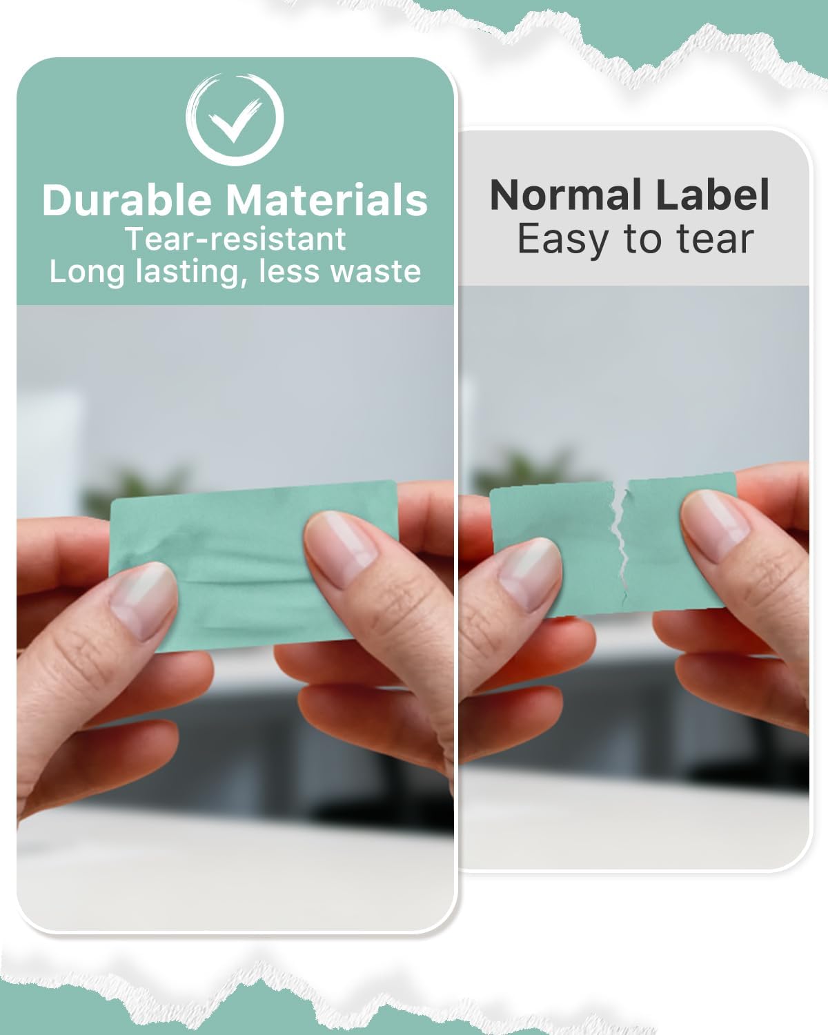 iEager 2.25x1.25 Inch Thermal Labels, Green Durable Thermal Printer Stickers, Self-Adhesive Rectangle Shipping Label Printer Sticker for Barcode, Name, Address, 1000 Labels/Roll - Image 4