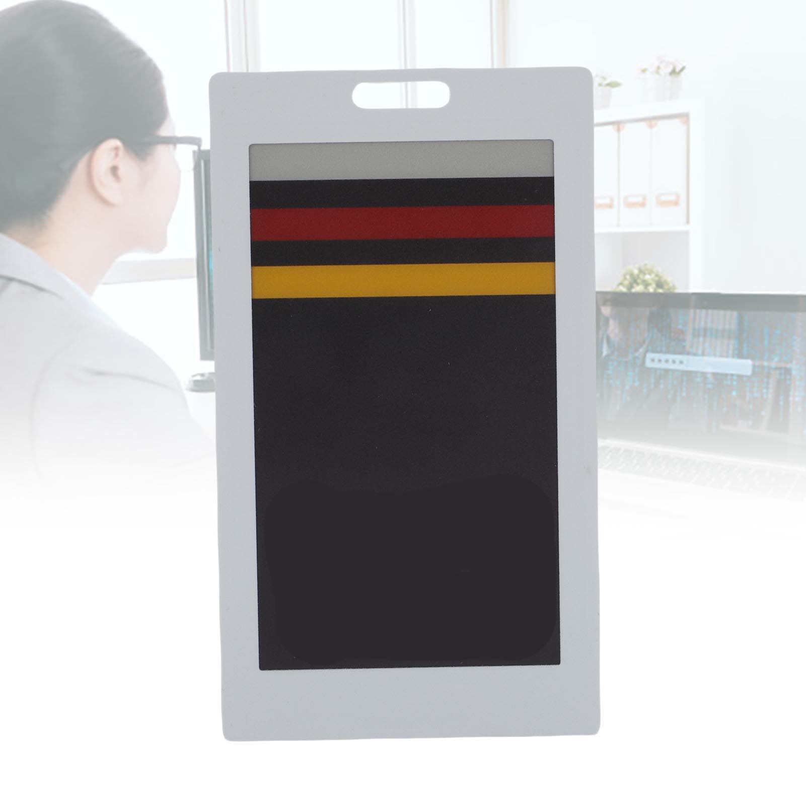 AMONIDA E Paper Smart Badge Badge Identificativo Modificabile NFC da 3,7 Pollici per Dipendenti E Studenti, Bianco, Durevole, Efficiente Dal Punto di Vista Energetico