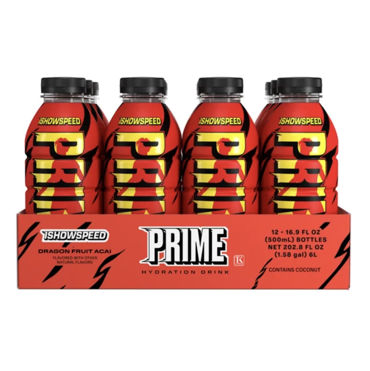 PRIME Hydration Special Edition | Sports Drinks | Electrolyte Enhanced for Ultimate Hydration | 250mg BCAAs | B Vitamins | Antioxidants | 2g Of Sugar | 16.9 Fluid Ounce | 12 Pack