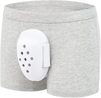 PENINSULA LOVE Circumcision Underwear Boxer Briefs for Men Boys Foreskin Cut, Phimosis Cotton Briefs with Protective Flex Cup