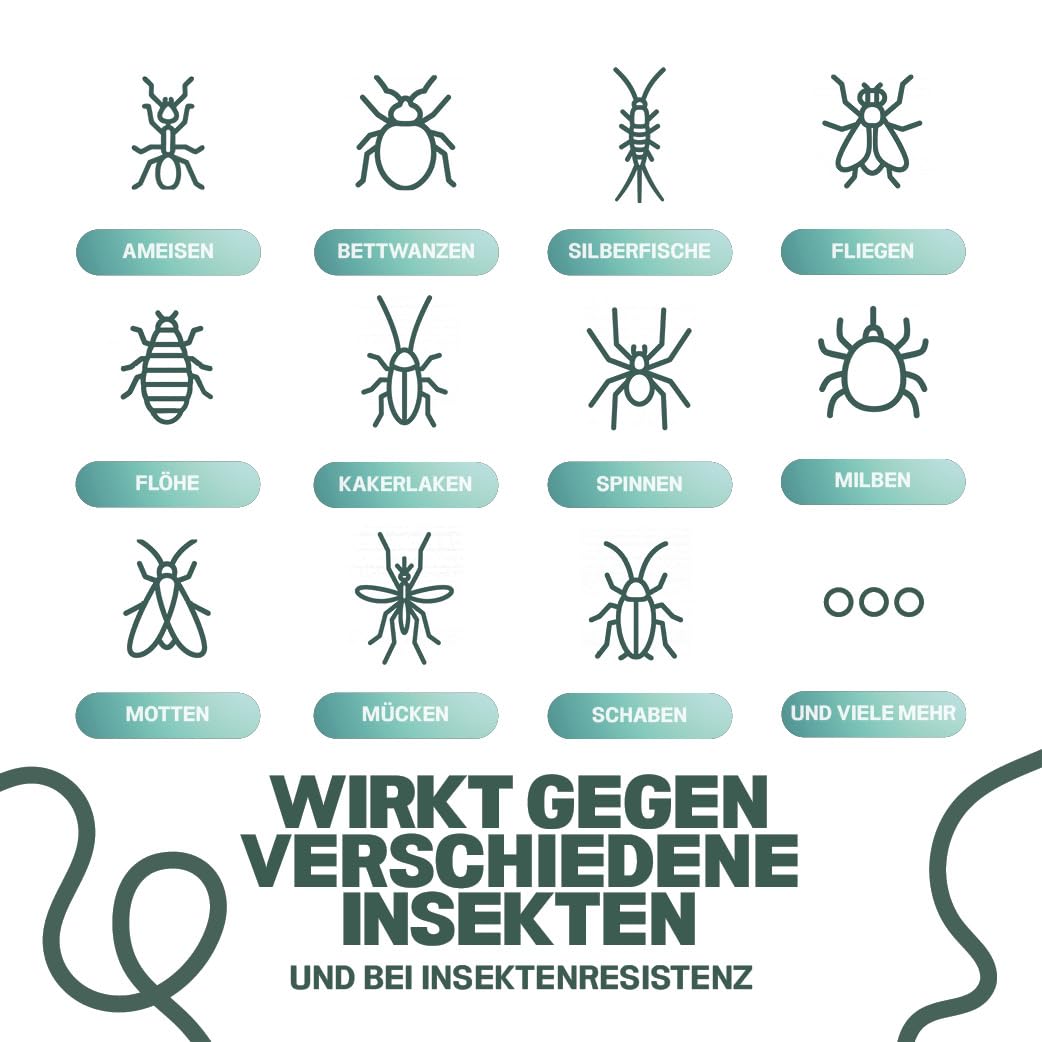 INSIGO Universal Spray 5l Kanister + 5L Drucksprüher - Universalspray mit mechanischer Wirkung - Effektive Abwehr gegen Insekten - Universal Insekten Spray mit Sofortwirkung
