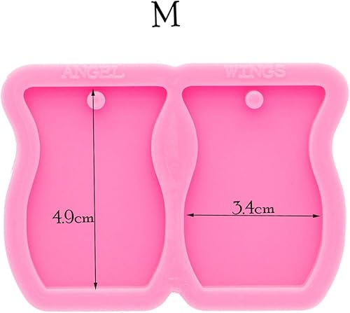 Miniatura 8 de Brillante brillante forma de tarro pendiente resina silicona molde, resina molde arte llavero colgante, forma de florero molde de silicona para