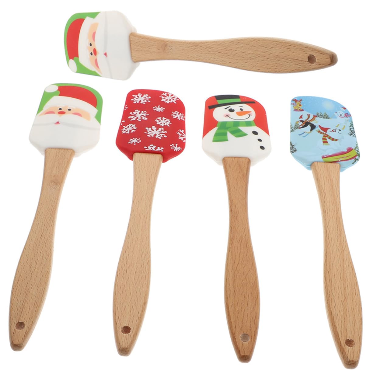 Cabilock 3 Juegos Espátula De Silicona Para Crema Utensilios De Cocina Tortita Juguete Decoracion Artificial Productos Pinceles De Maquillaje Automáticos Sartenes Gel De Sílice 5 Piezas * 3
