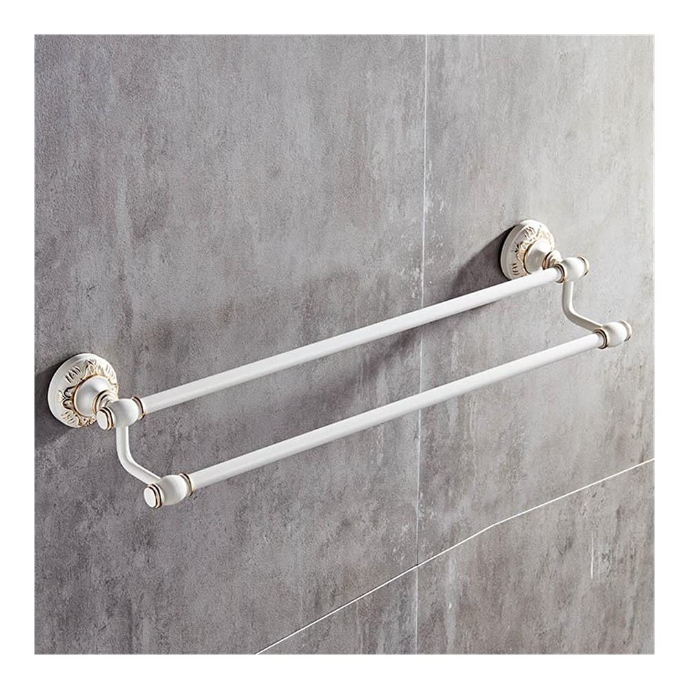 Barre de serviette murale antique en métal pour rangement de douche et salle de bain chic