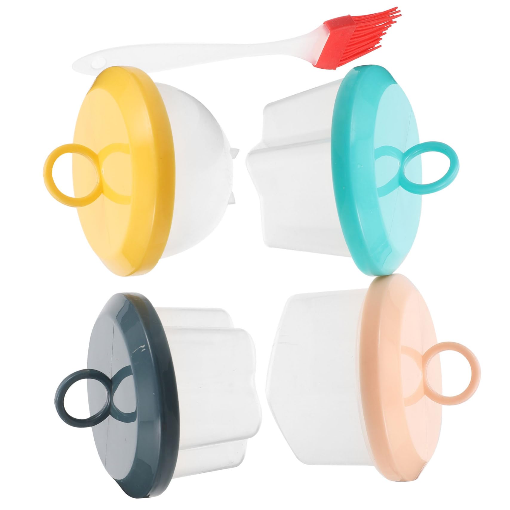 Alipis Egg Poacher Microwavable Steamed Egg Heat- Easy to Compact for Daily Use Random Color