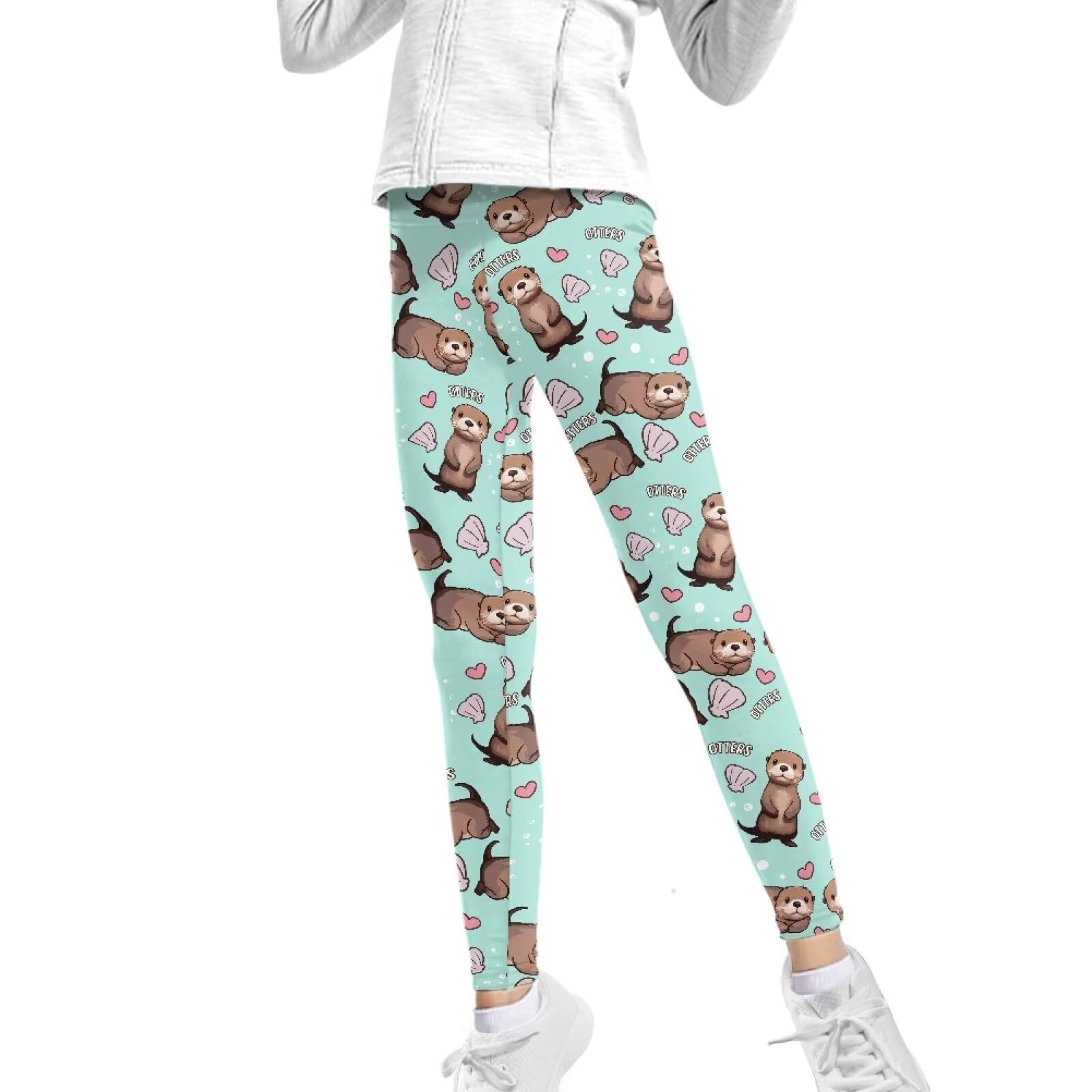Legging actif pour fille - Contrôle du ventre - Pour danse et yoga