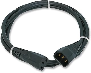 Pro Elec C14 Plug to IEC C13 Socket Extension Lead 6A 2m Black, Label