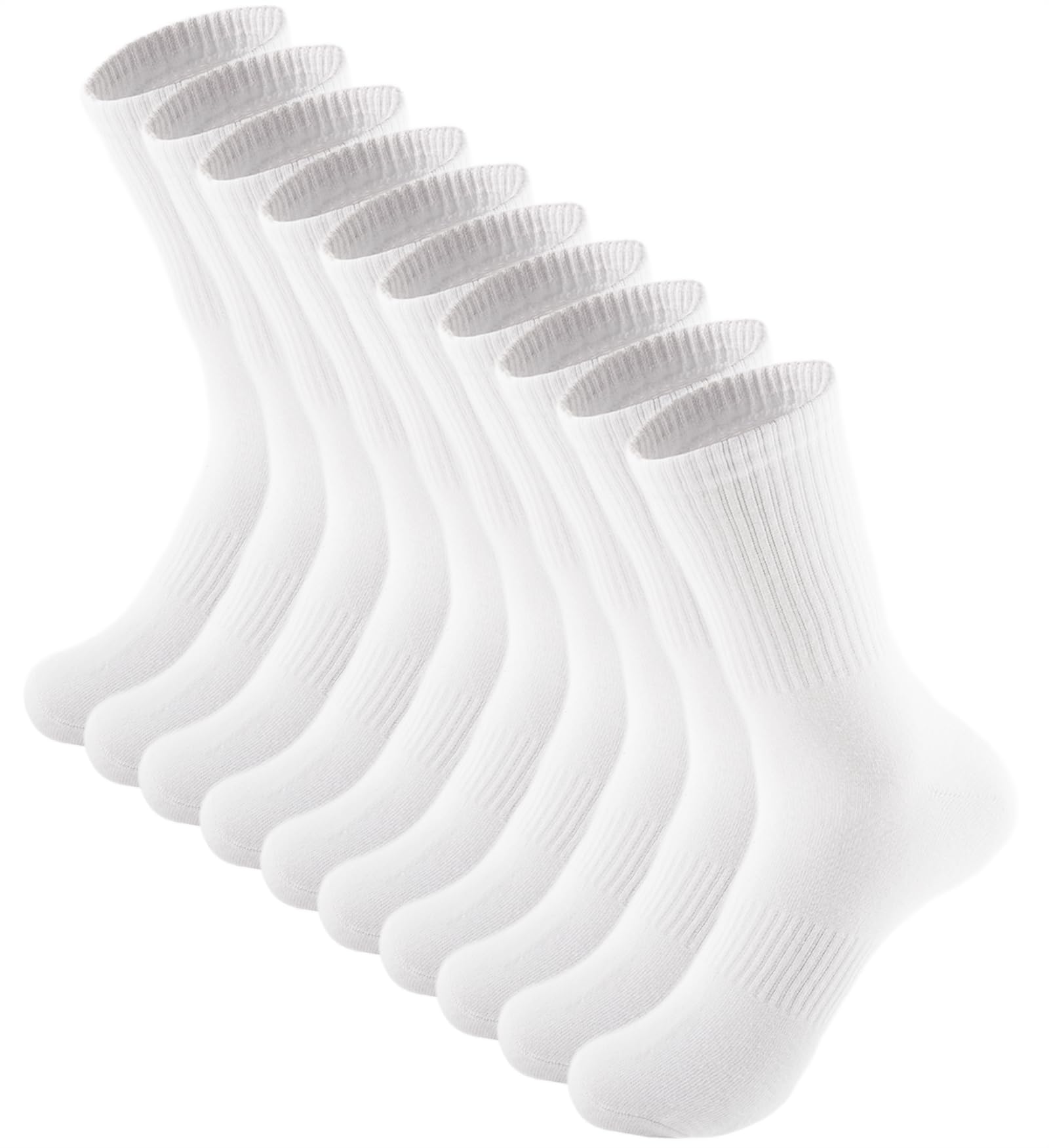 ACCFOD Womens Crew Socks Thin Cotton Long Casual Workout High Socks 5 Pairs