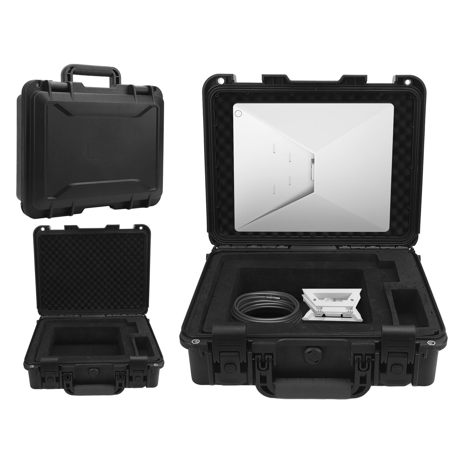 Jiawu Mini Custodia Rigida, Mini Custodia Protettiva in Schiuma Antiurto IP67 Resistente all'Acqua, da Viaggio con Schiuma Tagliata con Precisione con Chiusura di Sicurezza per Kit Parabola
