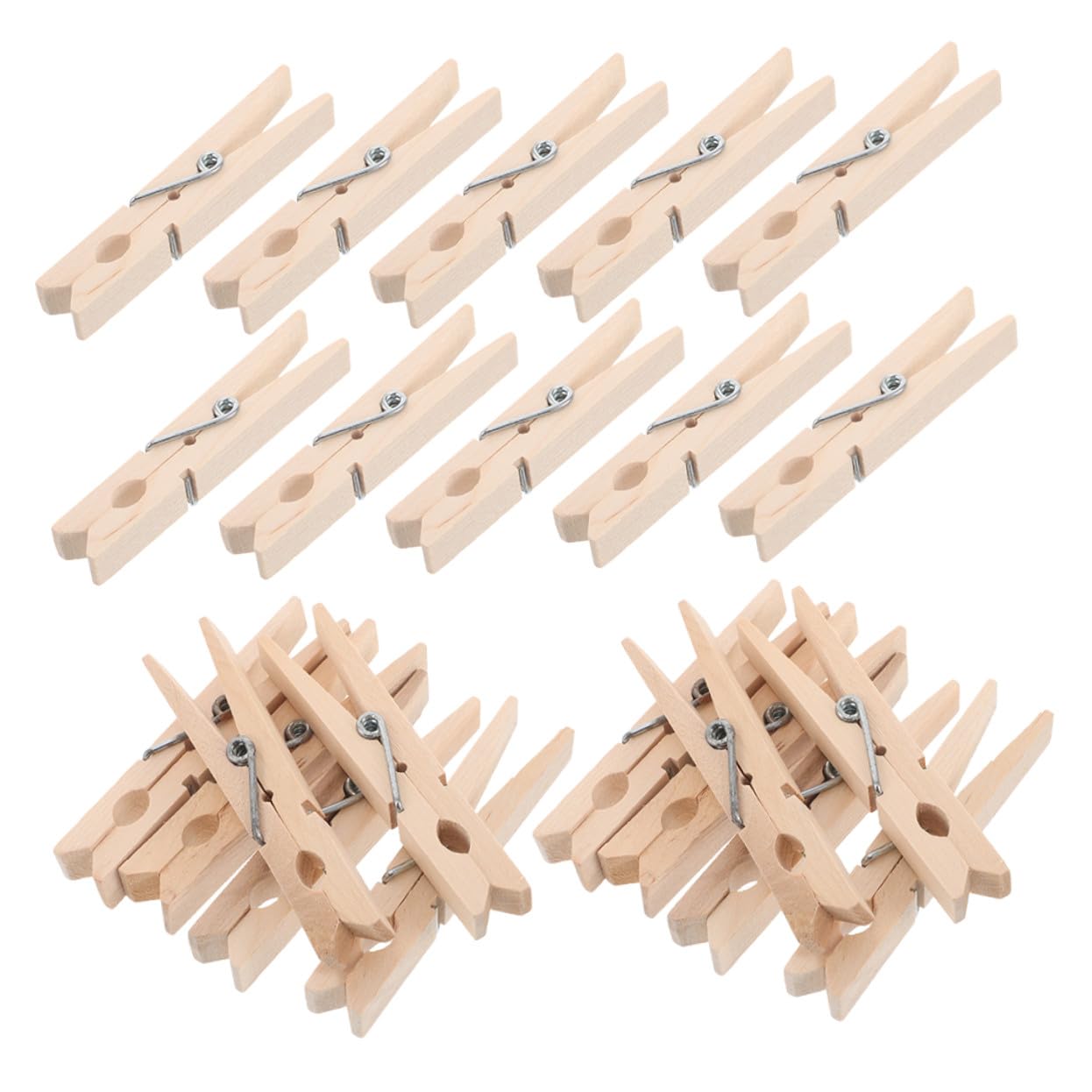 150 Pezzi Mollette in Mini Mollettine Naturali Antivento per Bucato Clip Piccole per Calze Asciugatura e Foto per Viaggi e Uso