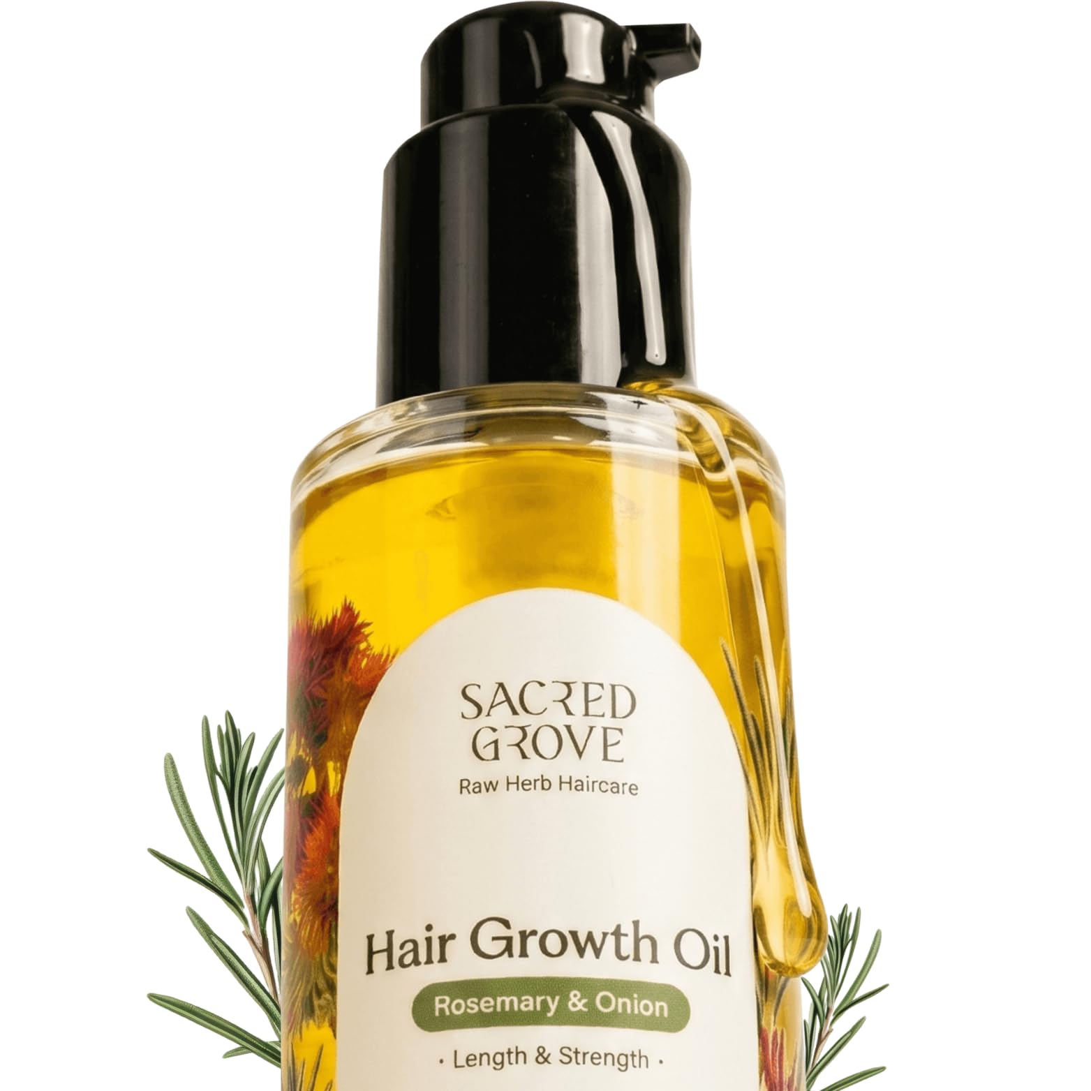 Sacred Grove Rosemary & Onion Oil for Hair Growth | Made Using 16 Potent Raw Herbs | Intensive Hair Growth Treatment | Stimulates Hair Follicles & Promotes Circulation | 100 ML-image-40