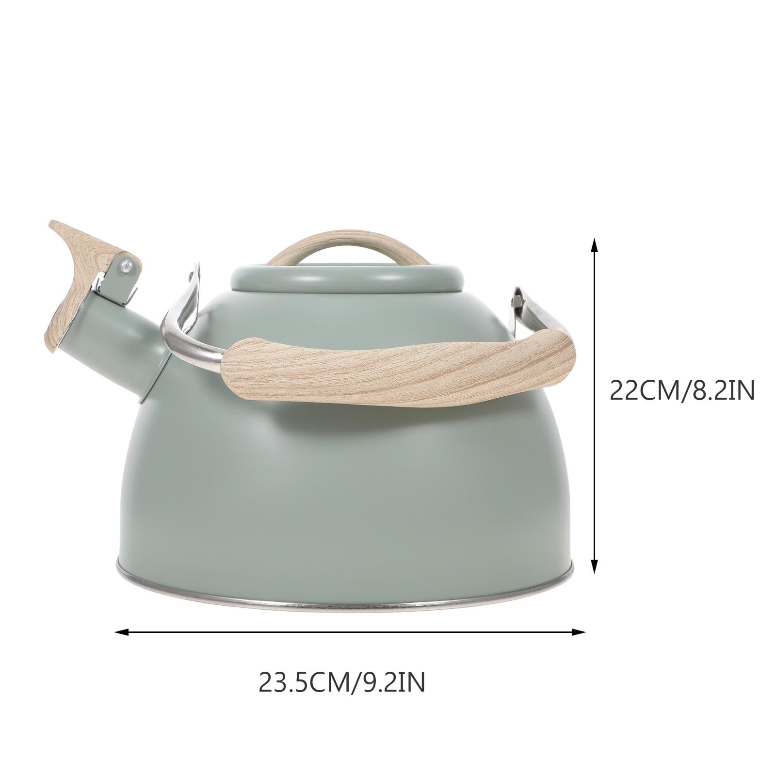 Tetera Silbante de Acero Inoxidable 3l, Verde Claro para Cocina